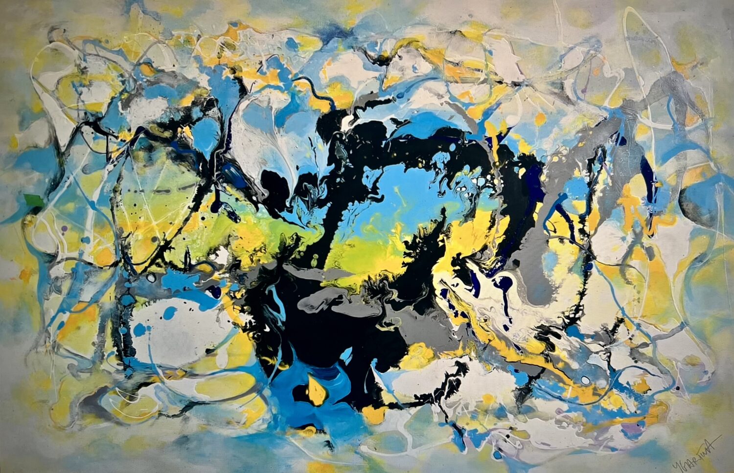 Blue Danube, acrylic painting by Paul Ygartua