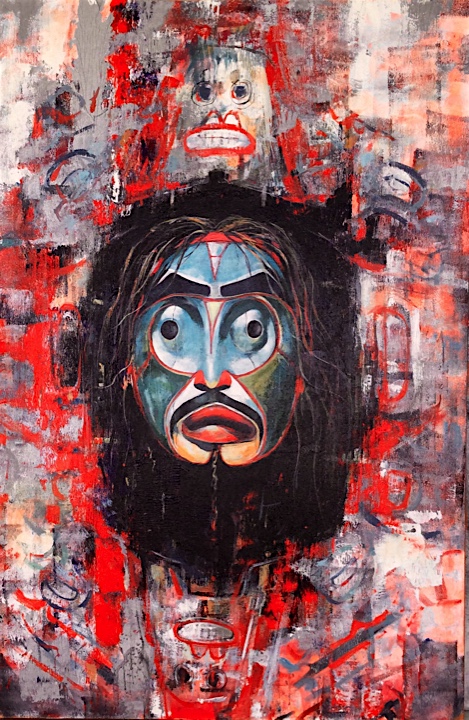 Native Mask Painting – Contemporary Art