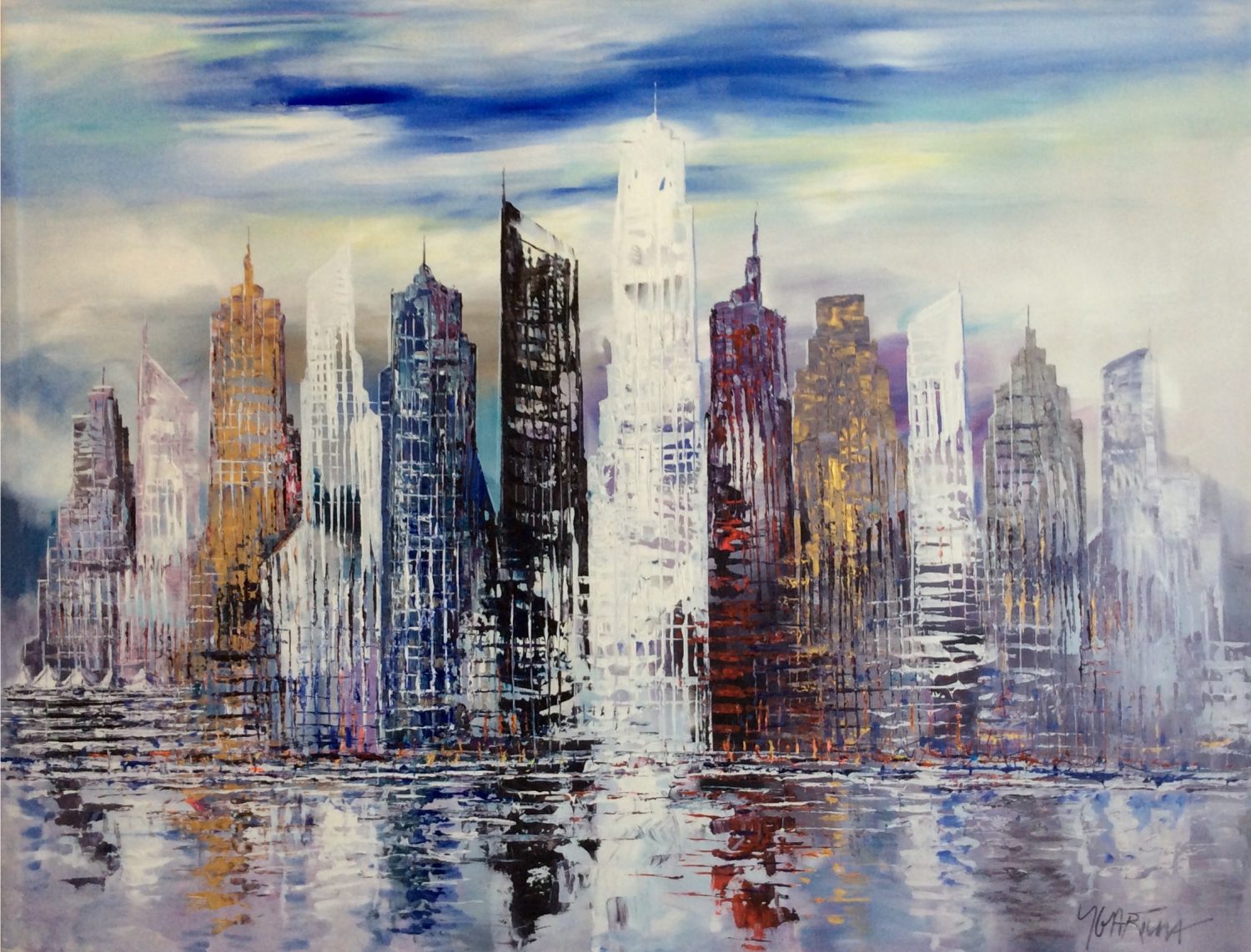 skyline painting of vancouver canada — Sold paintings by artist Paul Ygartua