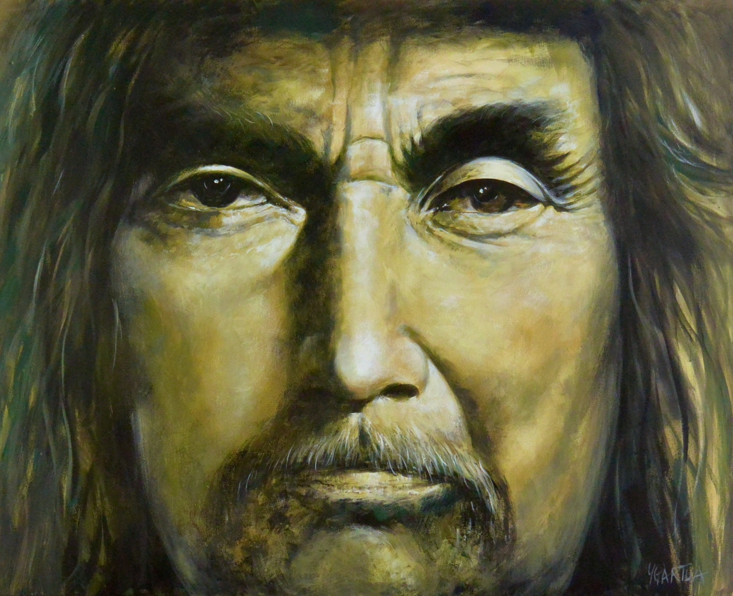 Portrait paining of native face by Paul Ygartua